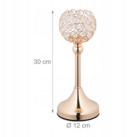 Świeczniki kryształowe 30cm 2szt. Relaxdays