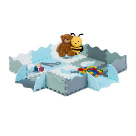 Puzzle piankowe mata z rantem domek dla dzieci Relaxdays