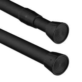 Drążek prysznicowy rozporowy 110-200 czarny Relaxdays