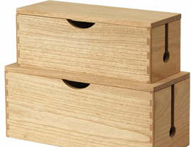 Organizatory na kable drewniane 2szt. Kirigen