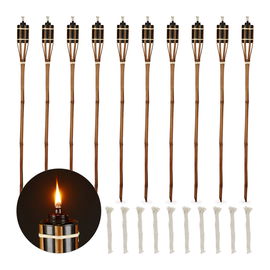 Pochodnie ogrodowe 10 szt. 90cm brązowe Relaxdays