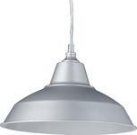 Lampa wisząca metalowa szara Relaxdays