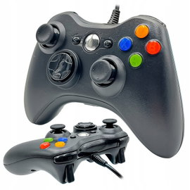 PRZEWODOWY PAD KONTROLER DO KONSOLI XBOX 360 I PC KABEL USB 2M