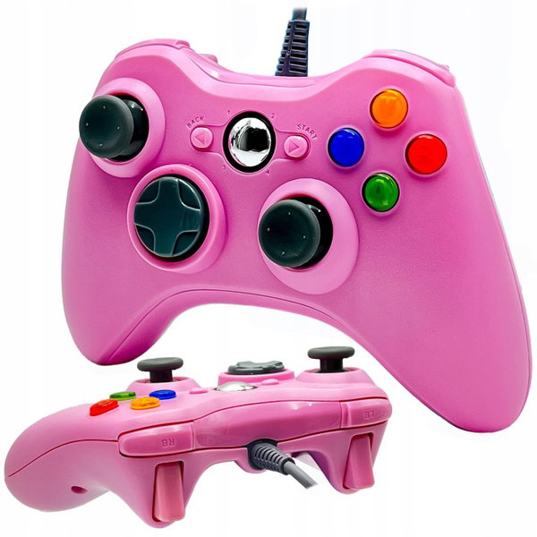 PRZEWODOWY PAD KONTROLER DO KONSOLI XBOX 360 I PC KABEL USB 2M
