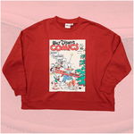 DISNEY | Męska Czerwona Bardzo Duża Bluza Walt Disney COMICS | ROZ. 2XL