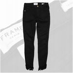 FRAME | MADE IN USA Los Angeles | Jeansy Czarne Damskie Rurki | ROZ. 25