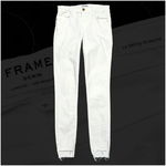 FRAME | MADE IN USA Los Angeles | Jeansy Ecru Damskie Rurki | ROZ. 25