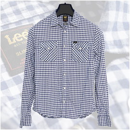 LEE | Koszula męska CLEAN WESTERN WASHED BLUE Slim Fit | L644DJLR | ROZ. S