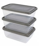 Plastikowe pojemniki na żywność z pokrywką 2l - 3 szt.