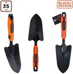 BLACK+DECKER Szpadel Ogrodowy – ze wskaźnikiem rozmiaru – 35 cm