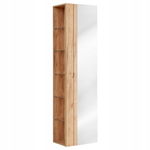 Wysoki słupek łazienkowy CAPRI OAK 803 z lustrem