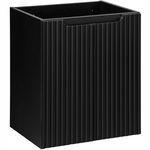 CZARNA szafka pod umywalkę 50 cm NOVA BLACK D2 82-50 RYFLOWANY front