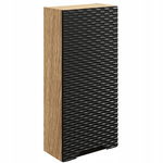 CZARNA górna szafka RYFLOWANA 35 cm OCEAN BLACK 83-35 DĄB OLEJOWANY