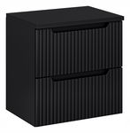 CZARNA szafka łazienkowa z blatem 60 cm NOVA BLACK 82-60 z szufladami