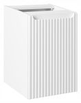 BIAŁA szafka łazienkowa z koszem na pranie 40 cm NOVA WHITE RYFLOWANY front