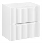 BIAŁA ryflowana szafka pod umywalkę 60 cm NOVA WHITE 82-60 z szufladami