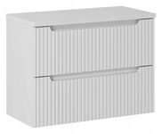 BIAŁA szafka łazienkowa z blatem 80 cm NOVA WHITE 82-80 z szufladami