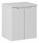 BIAŁA szafka łazienkowa z blatem 50 cm NOVA WHITE 82-50 2D RYFLOWANY front