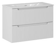 BIAŁA szafka z umywalką 80 cm NOVA WHITE 82-80 z szufladami
