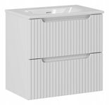 BIAŁA szafka z umywalką 60 cm NOVA WHITE 82-60 z szufladami