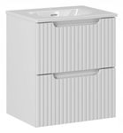 BIAŁA szafka z umywalką 50 cm NOVA WHITE 82-50-2S z szufladami