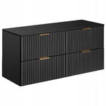 Zestaw 2 szafek pod umywalkę 120 cm z blatem ADEL BLACK 82-60