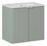 SZAŁWIOWA szafka z umywalką 60 cm LINE REED GREEN 82-60-D RYFLOWANY FRONT