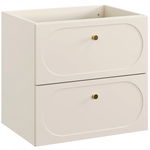 BEŻOWA szafka pod umywalkę 60 cm DONNA SAND 82-60 FREZOWANA + złote gałki