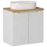 BIAŁA szafka pod umywalkę 60 cm NOVA WHITE 82-60-2D z blatem i umywalką