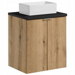 Szafka pod umywalkę 50 cm NOVA OAK 82-50-2D z blatem i umywalką GAJA