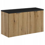 Szafka pod umywalkę 100 cm NOVA OAK DĄB COAST EVOKE z czarnym blatem