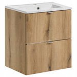 Szafka pod umywalkę 50 cm NOVA OAK 82-50-2S DĄB COAST EVOKE z umywalką