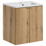 Szafka pod umywalkę 50 cm NOVA OAK 82-50-2D DĄB COAST EVOKE z umywalką