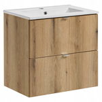 Szafka pod umywalkę 60 cm NOVA OAK 82-60-2S DĄB COAST EVOKE z umywalką