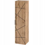 Wysoki słupek łazienkowy WOOD-03 130 cm front DĄB WOTAN