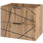 Szafka łazienkowa pod umywalkę WOOD-02 60 cm z szufladami DĄB WOTAN