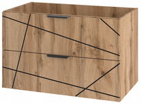 Szafka łazienkowa pod umywalkę WOOD-01 80 cm z szufladami DĄB WOTAN