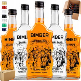 40x BUTELKI FALA 500ML Z NADRUKIEM NA WESELE BUTELKI DO ALKOHOLU 0,5L