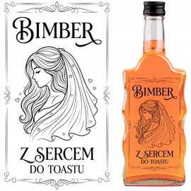 BUTELKI SZKLANE 500ML FALA NA WÓDKĘ NALEWKI PREZENT BIMBER LIKIER RUM 40x