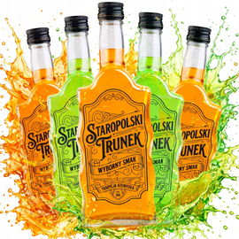 x40 BUTELKI FALA 500ML Z NADRUKIEM NA BIMBER LIKIERY WESELE BUTELKI SZKLANE