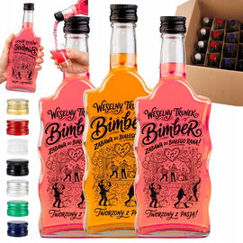 BUTELKA szklana NA bimber 500ml ELIKSIR wesele WÓDKA nalewki 0,5l x40