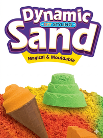 zestaw Dynamic Sand – magiczny piasek kinetyczny 500 g z foremkami