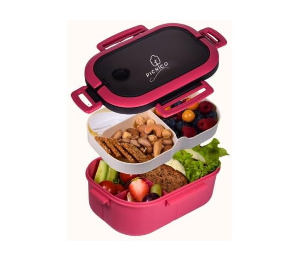 Lunch BOX śniadaniowy ze sztućcami 1200ml