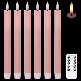 Świece LED dekoracyjne 6 sztuk z pilotem migoczący płomień