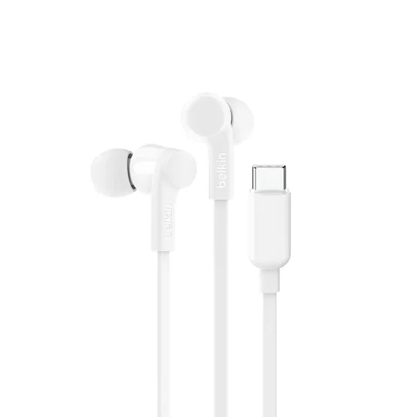 20662i30 słuchawki douszne Belkin SoundForm Wired Earbuds z wtyczką USB-C.