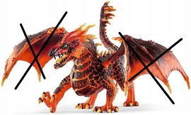 Figurka Lavowy Smok Schleich brak skrzydeł