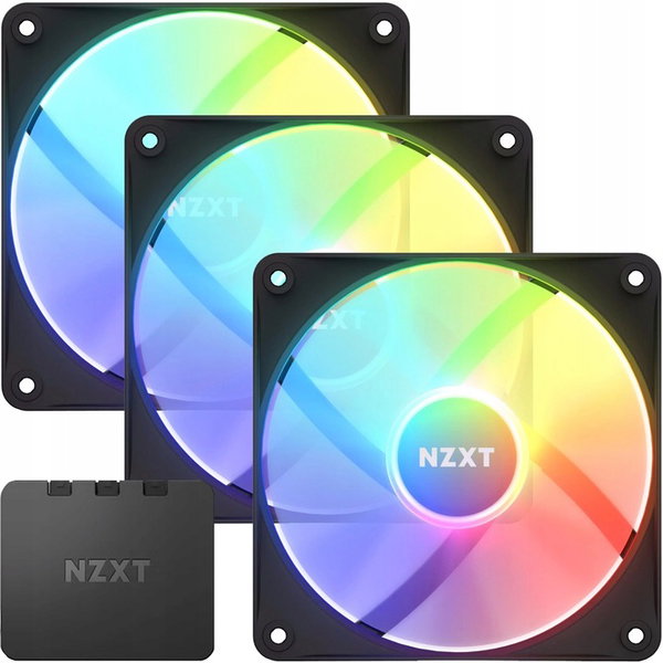 Zestaw 3 wentylatorów NZXT F120 RGB Black 120mm PWM RF-C12TF-B1