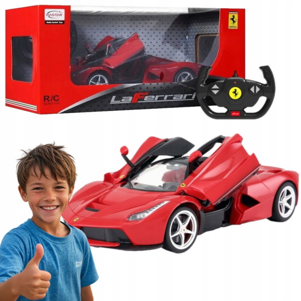 Samochód Rastar Ferrari LaFerrari 1:14 czerwony zdalne sterowanie