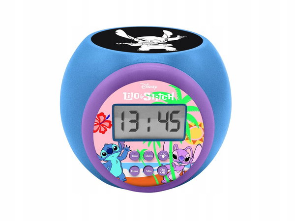 Budzik z projektorem Disney Stitch 3 kolory led