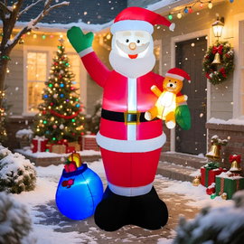 Nadmuchiwany Święty Mikołaj 210 cm ze światłami LED